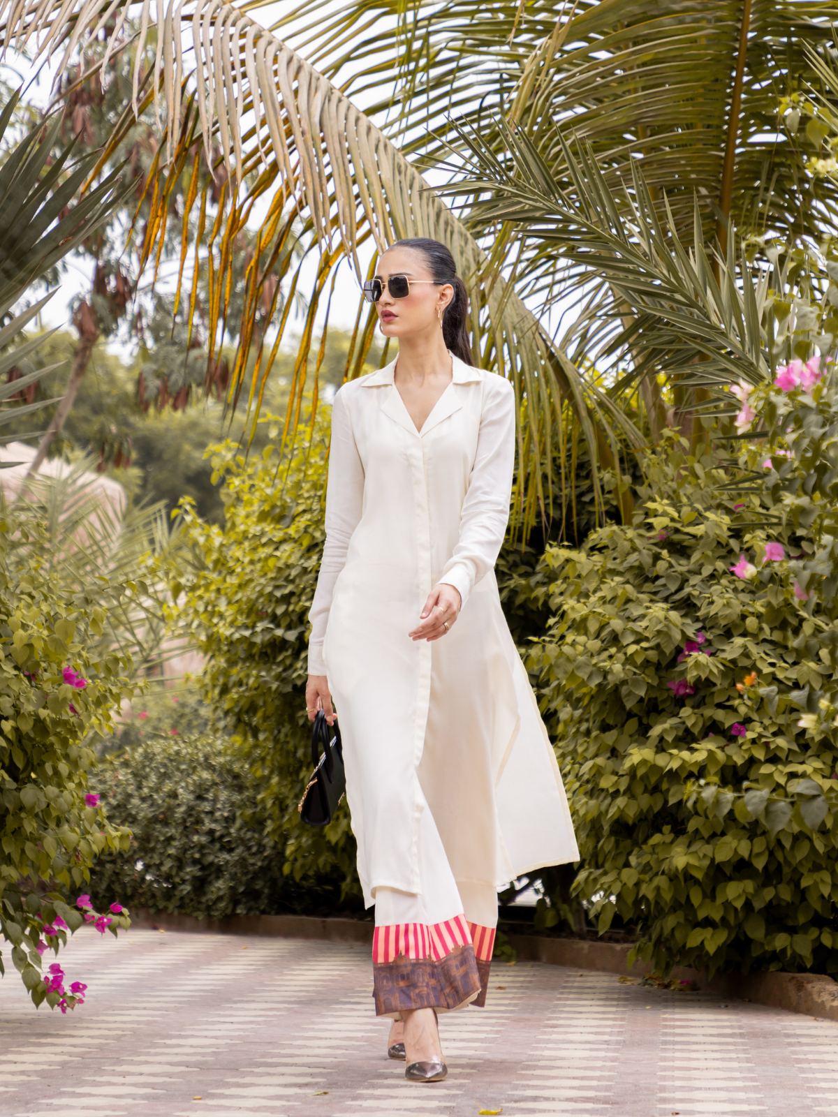 03 Pieces The Mendoza Cotton Silk Set Off-white