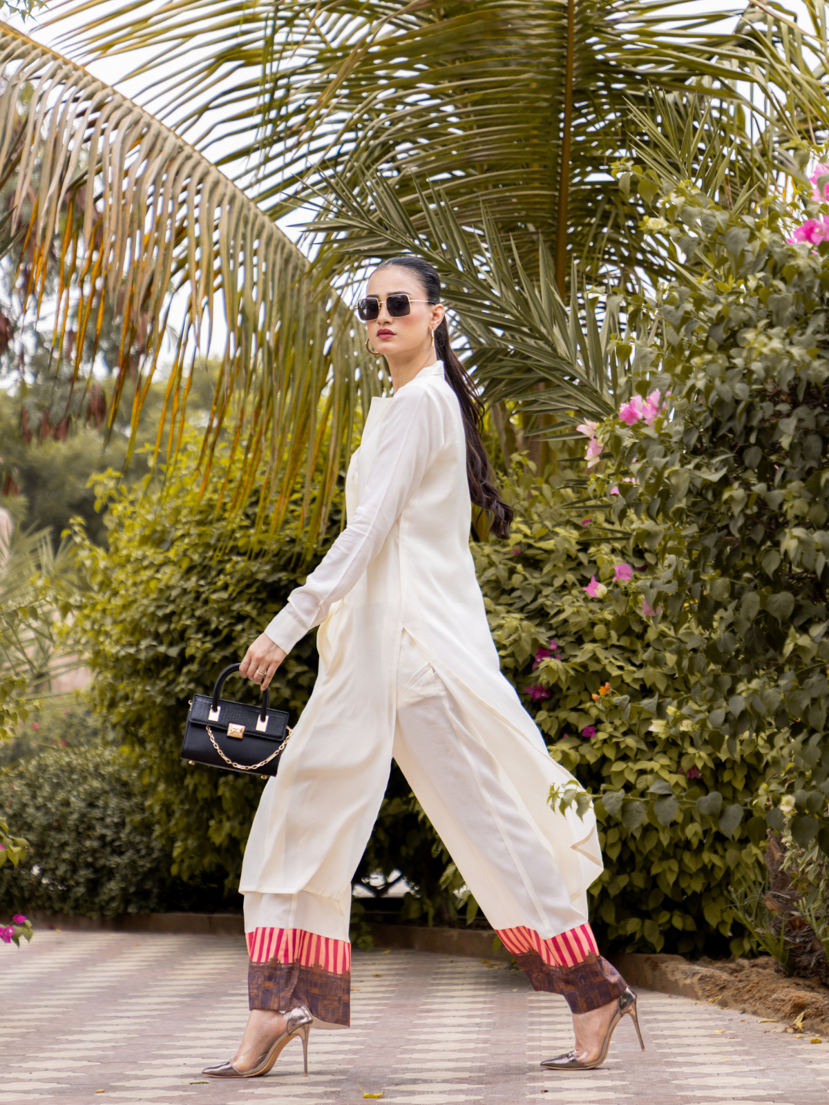 03 Pieces The Mendoza Cotton Silk Set Off-white