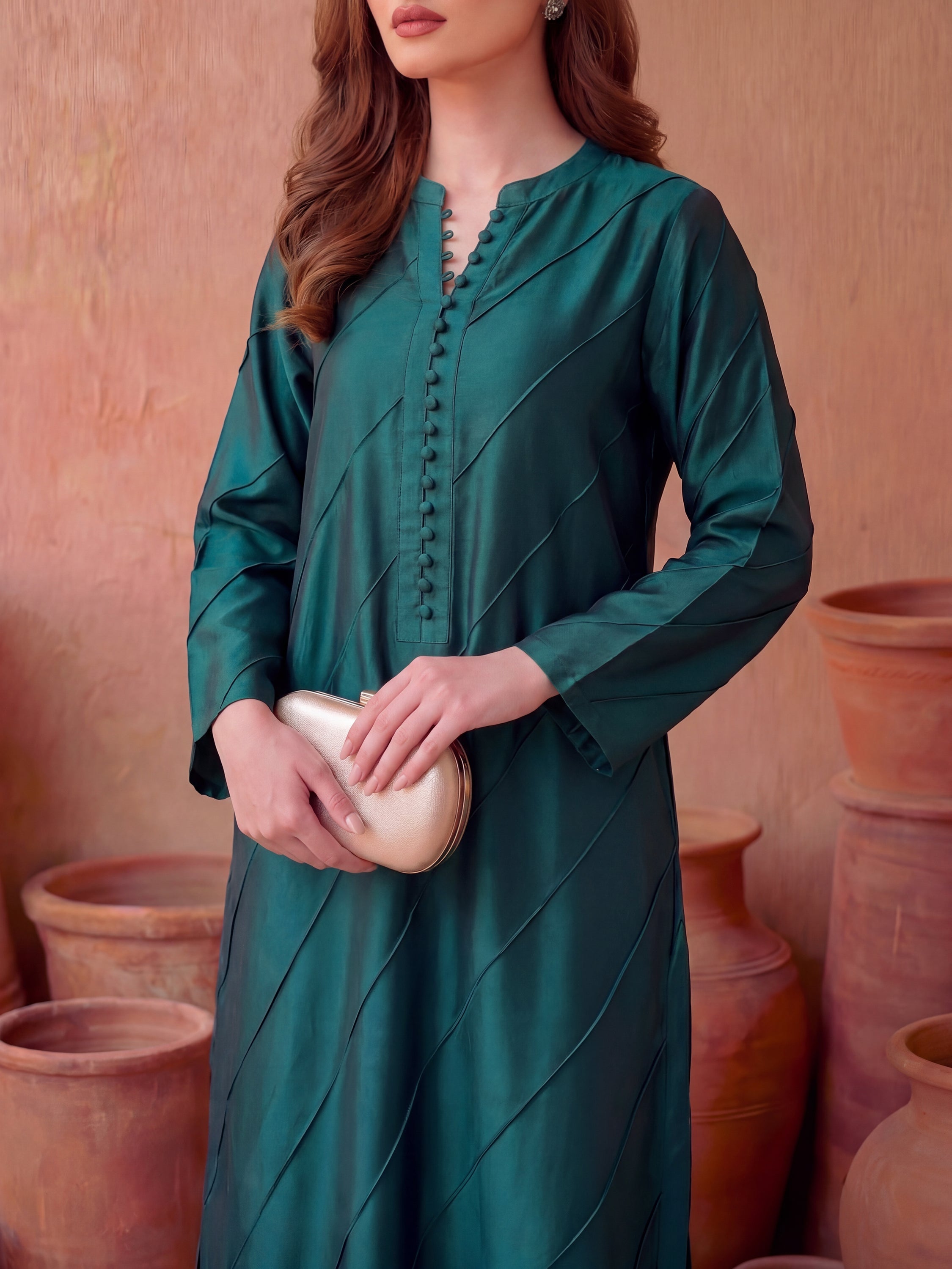 FILZA - EMERALD KAFTAN SET