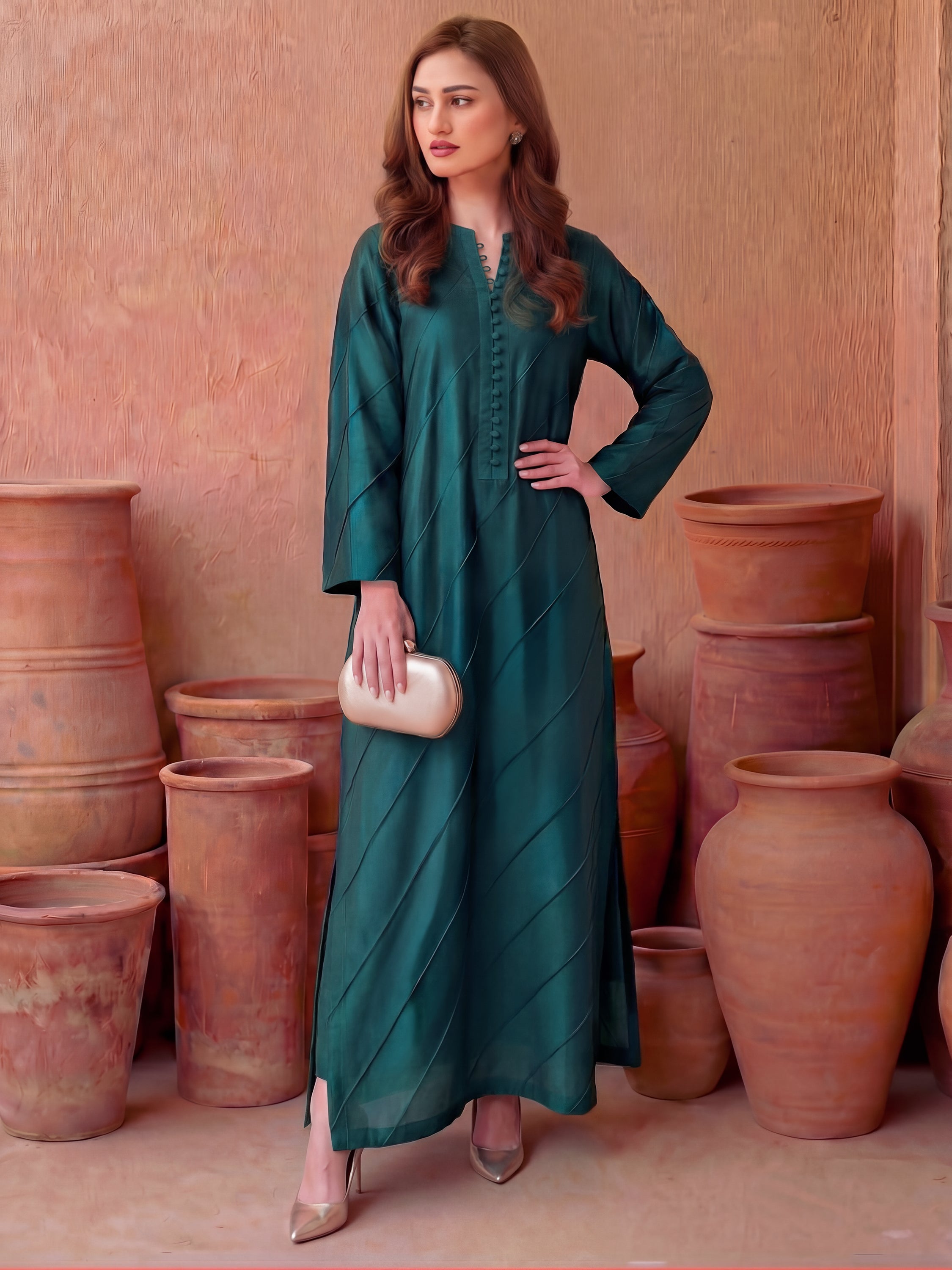 FILZA - EMERALD KAFTAN SET