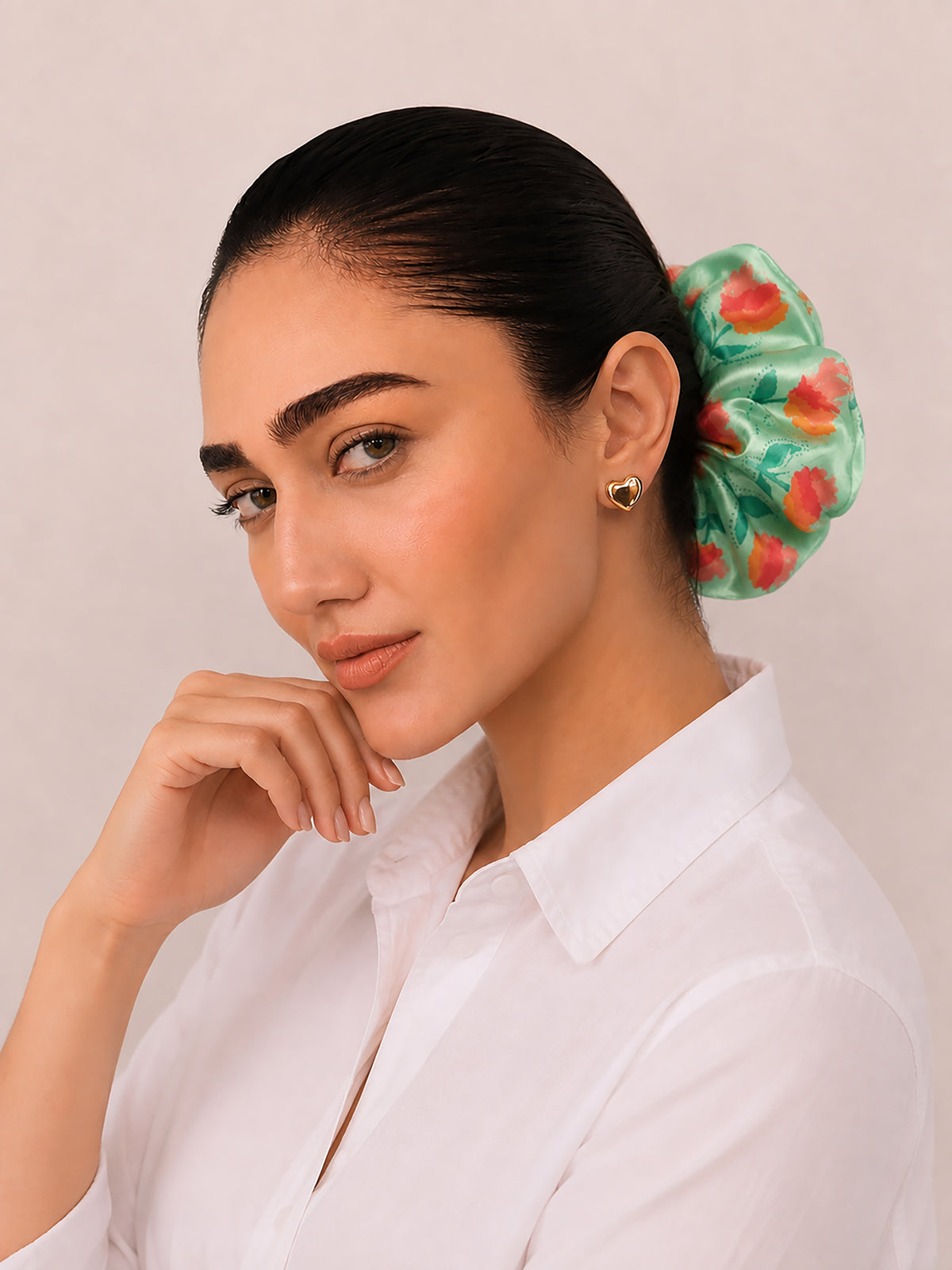 MARIGOLD AQUA - SCRUNCHIE