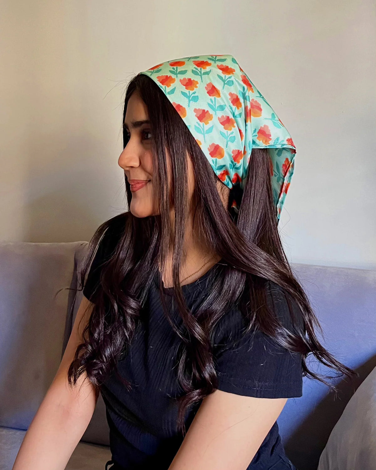 MARIGOLD BANDANA - AQUA