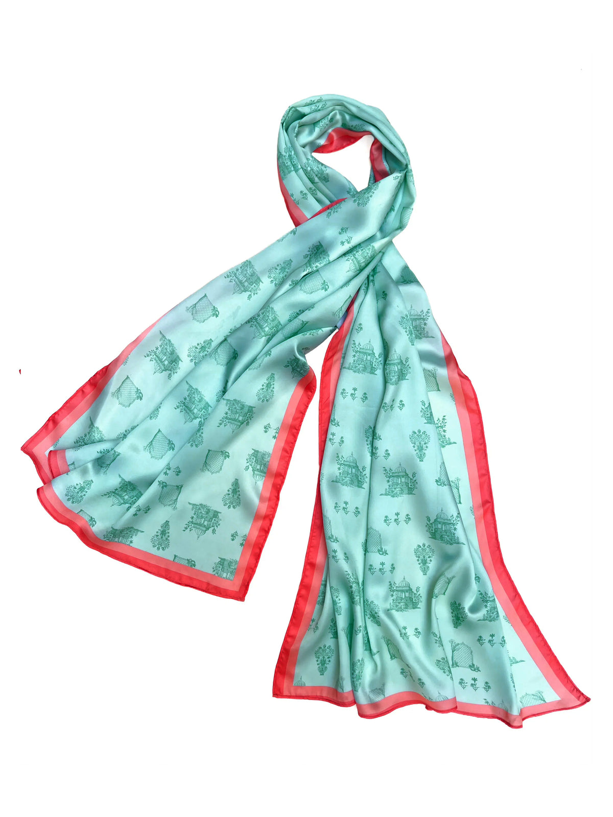 MUGHAL SCARF - AQUA