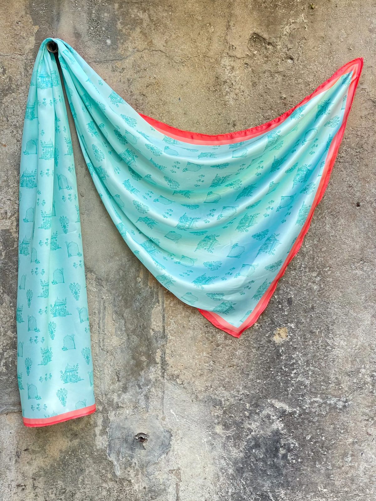 MUGHAL SCARF - AQUA