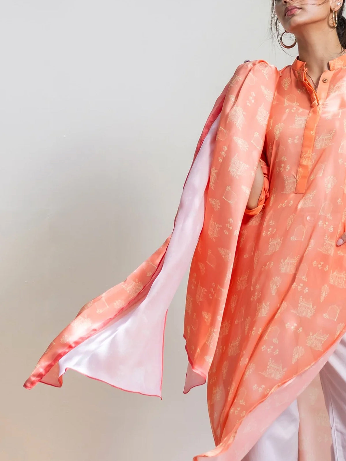 MUGHAL SCARF - PEACH
