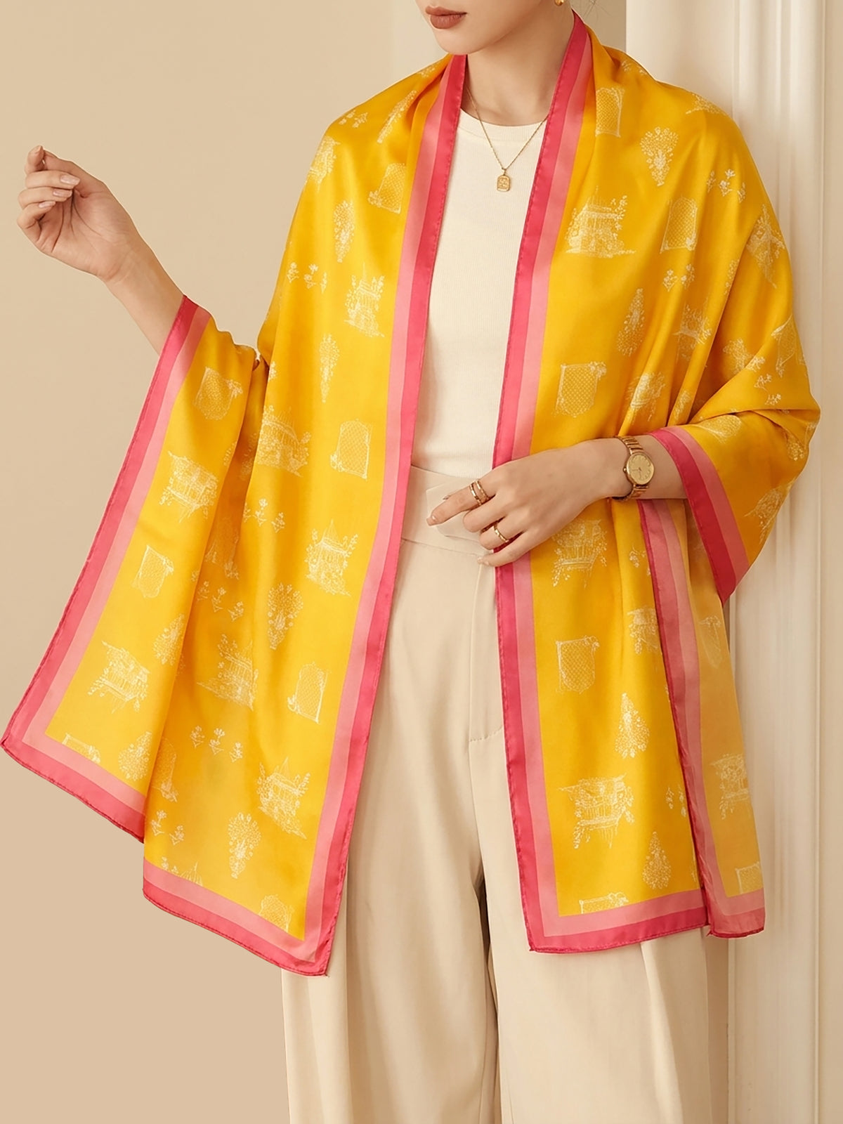 MUGHAL SCARF - YELLOW