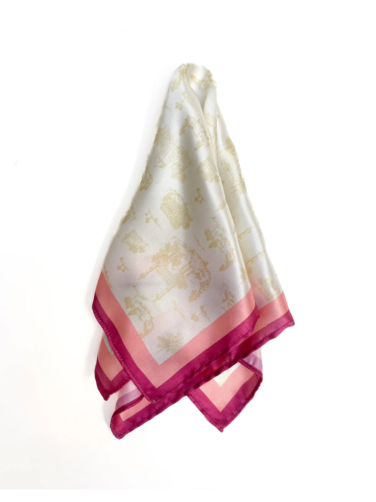 KARACHI TOILE POCKET SQUARE - PINK