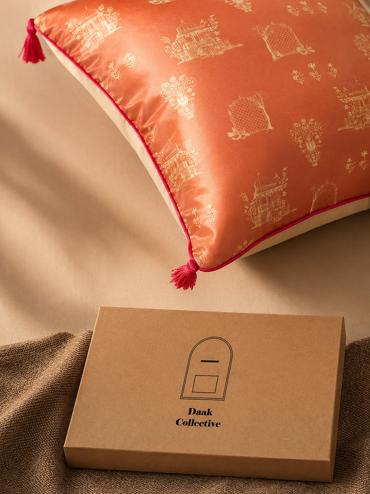MUGHAL CUSHIONS - PEACH