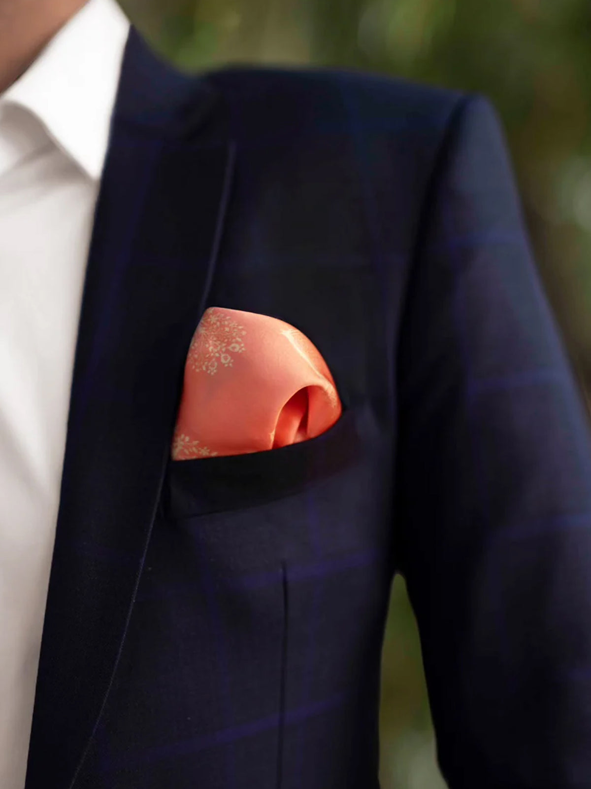 MUGHAL POCKET SQUARE - PEACH