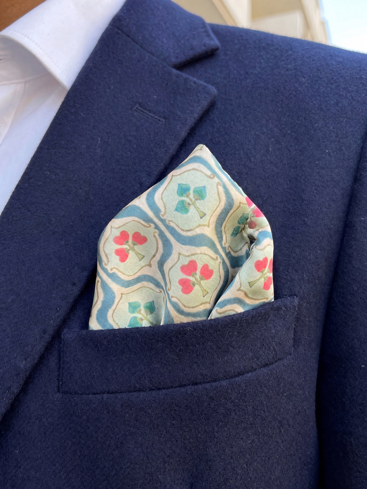TEENPATTI POCKET SQUARE - SAGE