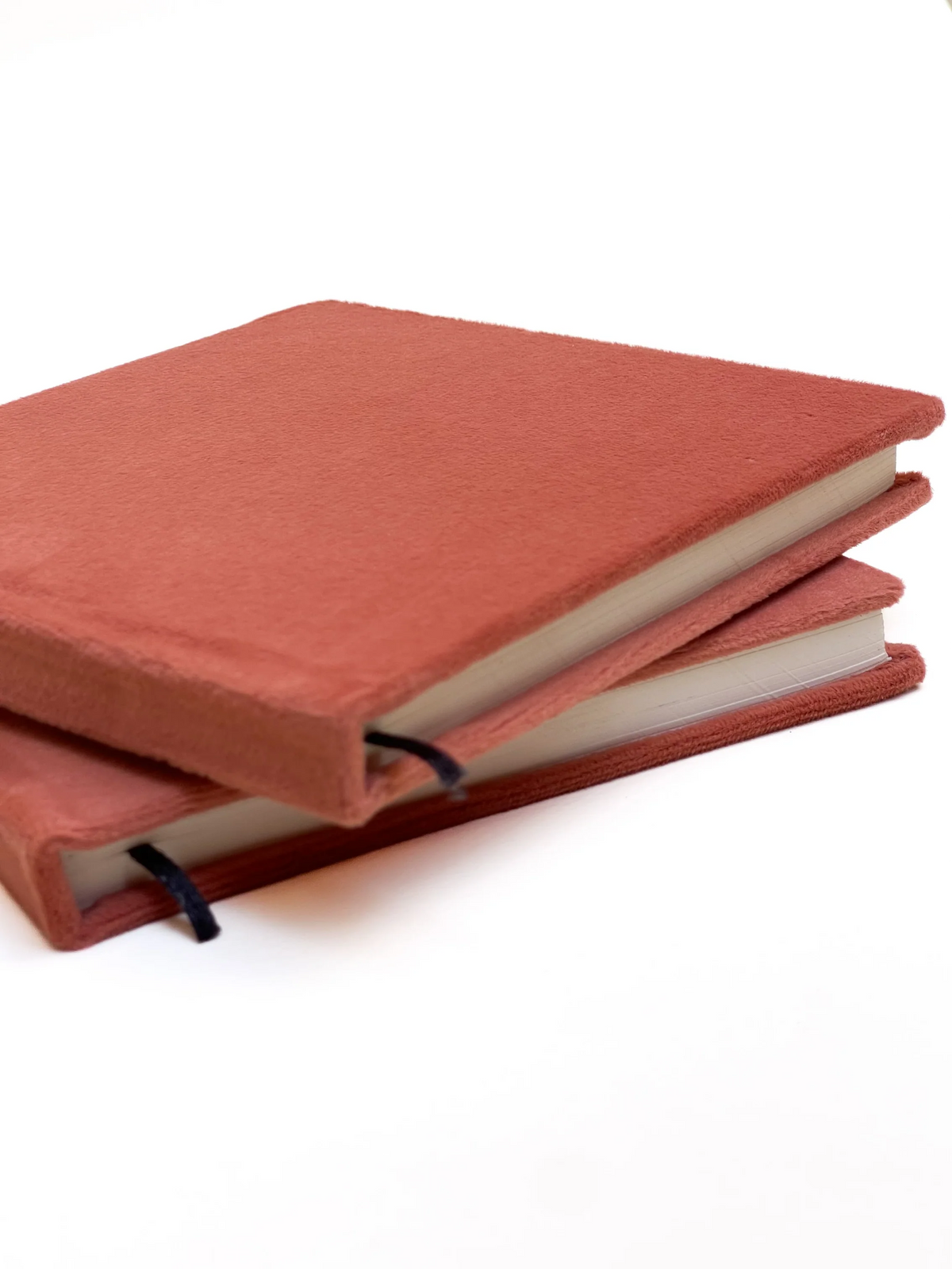 MINI VELVET JOURNAL - DEEP CORAL