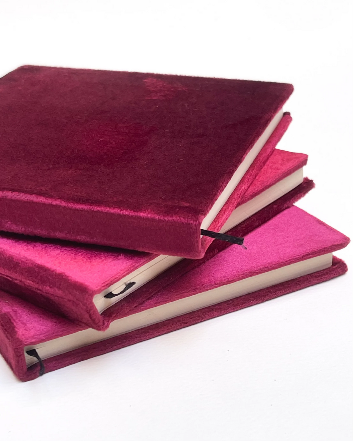 MINI VELVET JOURNAL - WINE RED